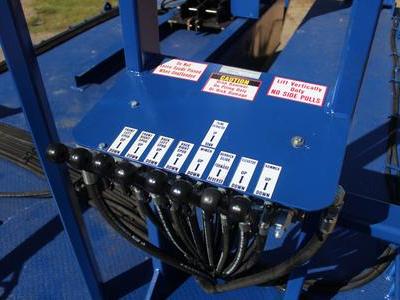 Easily controlled with hydraulic sectional valves